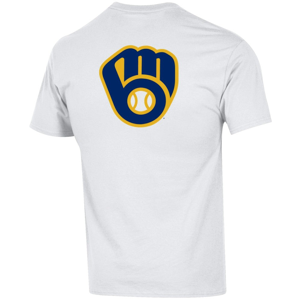 Milwaukee Brewers Champion 3-Hit Jersey T-Shirt - White