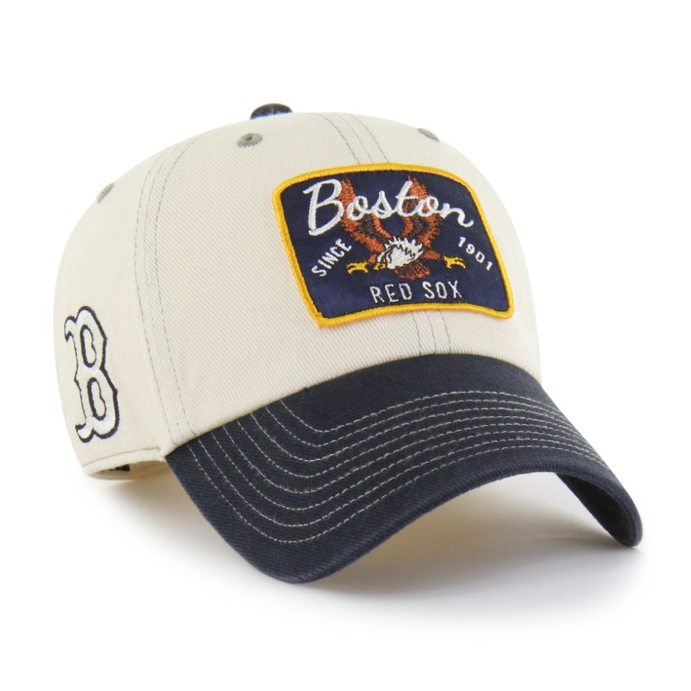 Boston Red Sox Keepsake Collection Clean Up Adjustable Hat - Natural/Navy | 47 brand