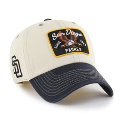 San Diego Padres Keepsake Collection Clean Up Adjustable Hat - Natural/Black | 47 brand
