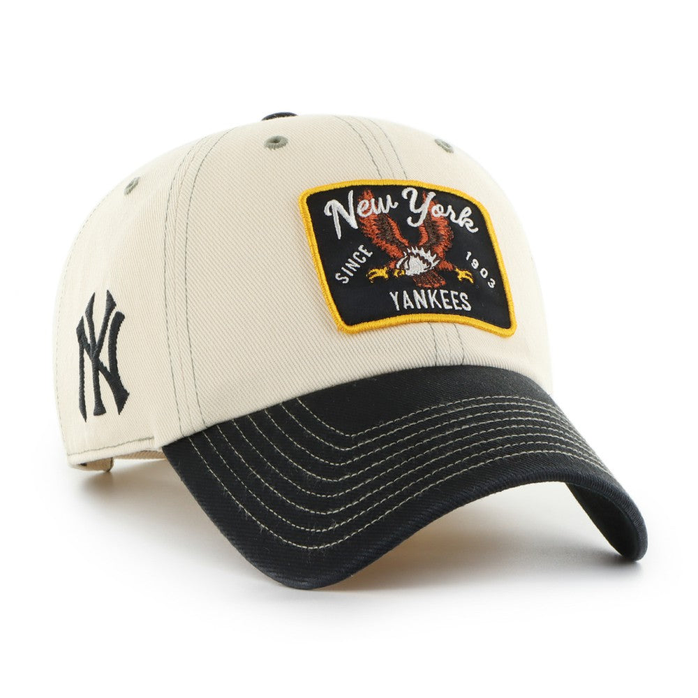 New York Yankees Keepsake Collection Clean Up Adjustable Hat - Natural/Black | 47 brand