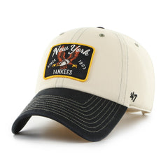 New York Yankees Keepsake Collection Clean Up Adjustable Hat - Natural/Black | 47 brand