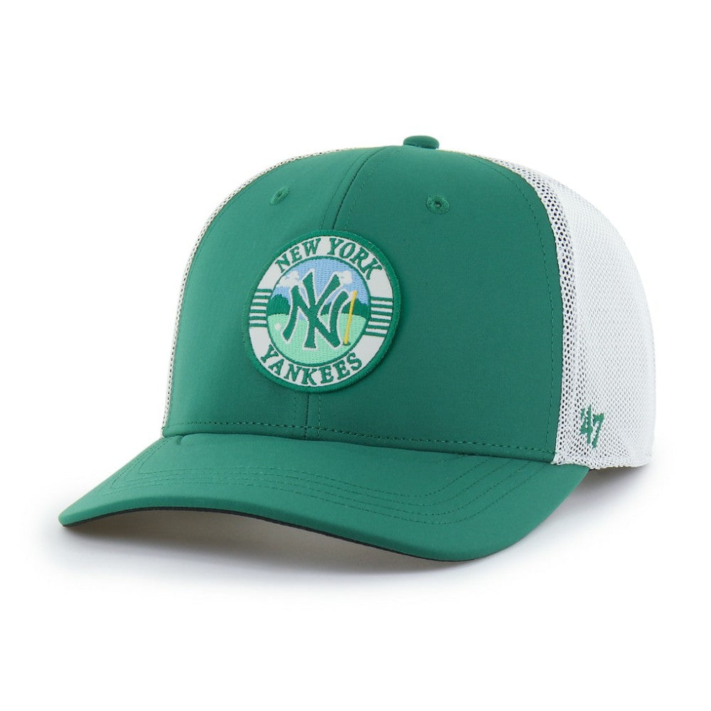 New York Yankees Elevated Greens Adjustable Trucker Hat - Kelly Green/White | 47 brand