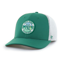 New York Yankees Elevated Greens Adjustable Trucker Hat - Kelly Green/White | 47 brand