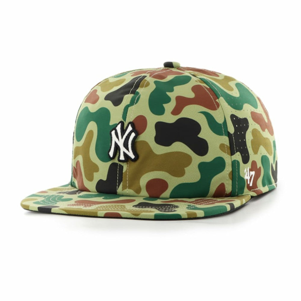 New York Yankees Elevated Greens Captain Adjustable Hat - Camo | 47 brand