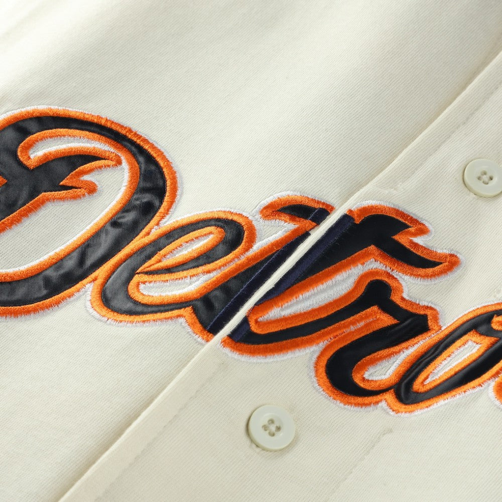 Detroit Tigers Profile Big & Tall Two-Color Fashion Jersey - Cream/Navy