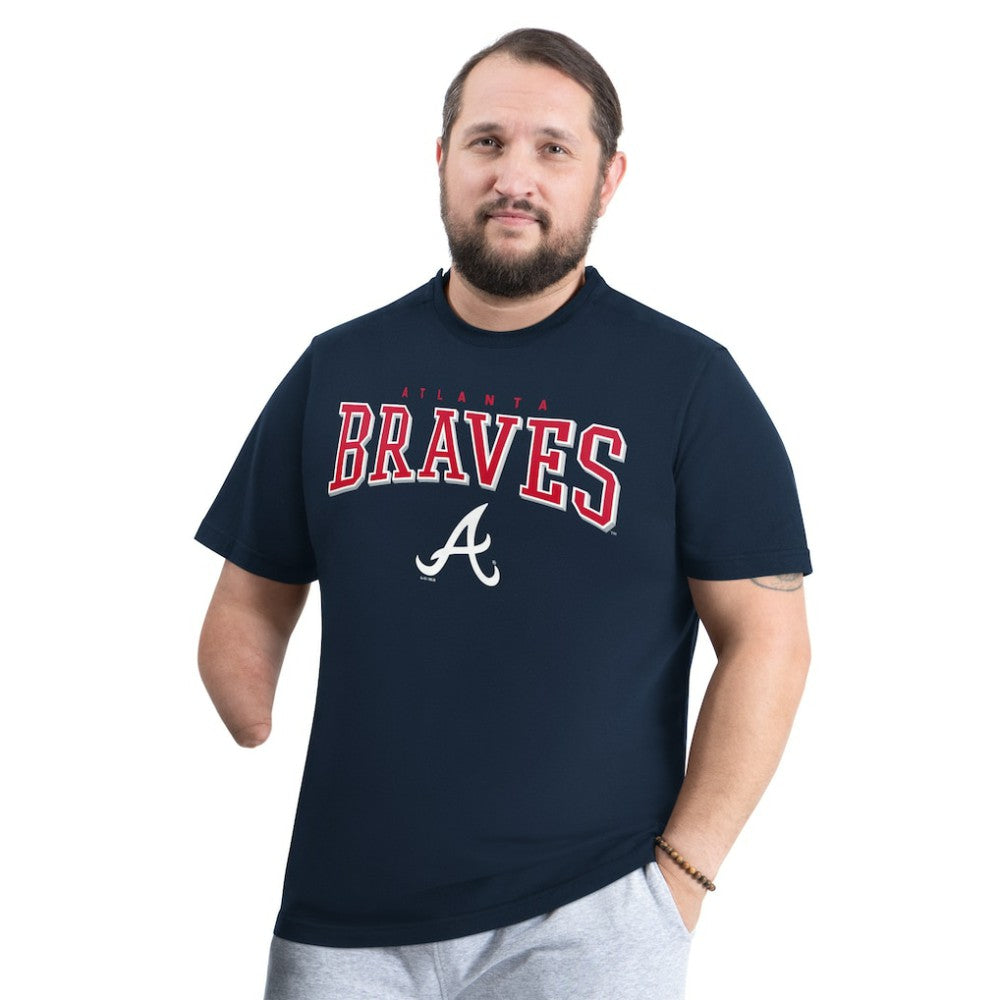 Atlanta Braves G-III Sports by Carl Banks Adaptive Classic Team Spirit T-Shirt - Navy