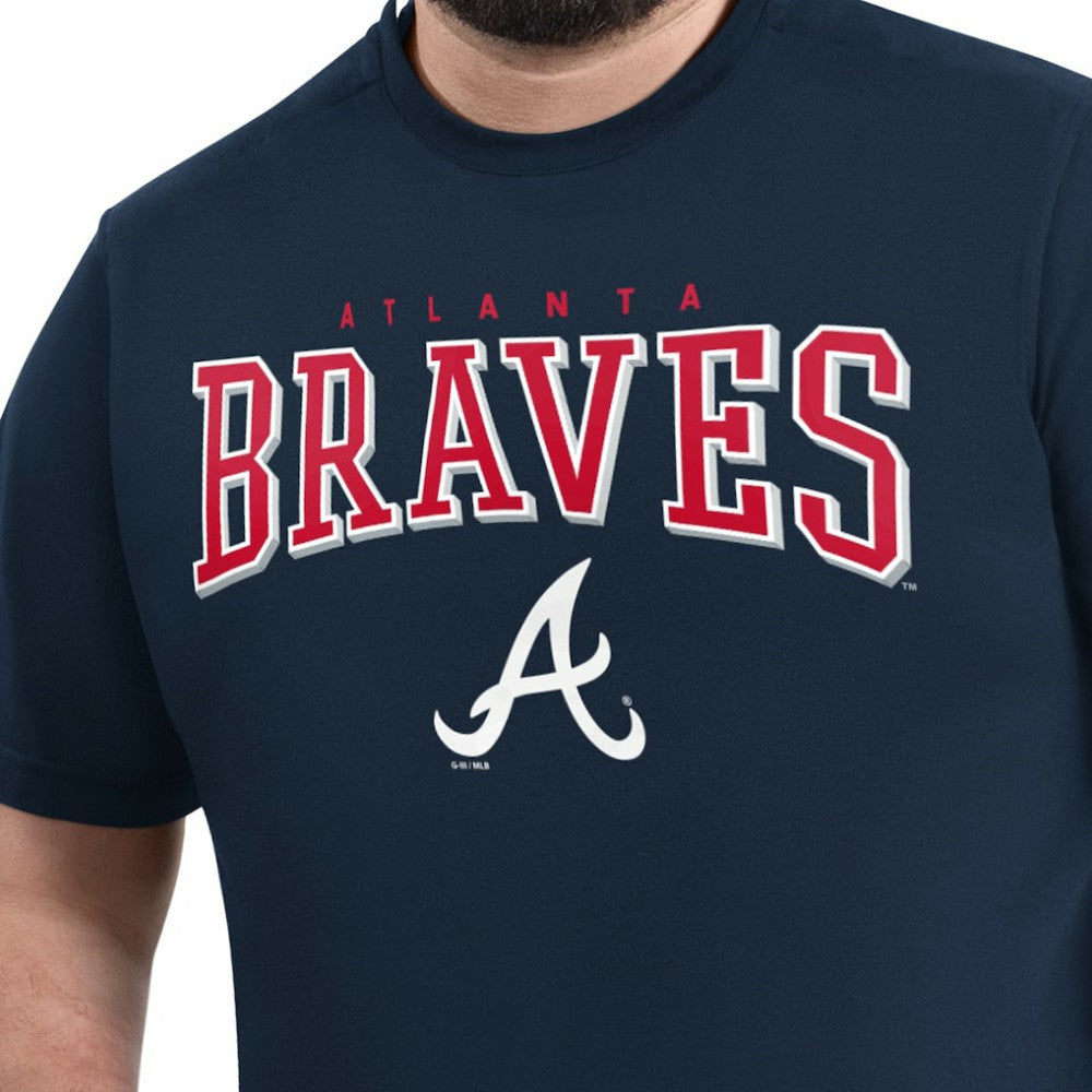 Atlanta Braves G-III Sports by Carl Banks Adaptive Classic Team Spirit T-Shirt - Navy