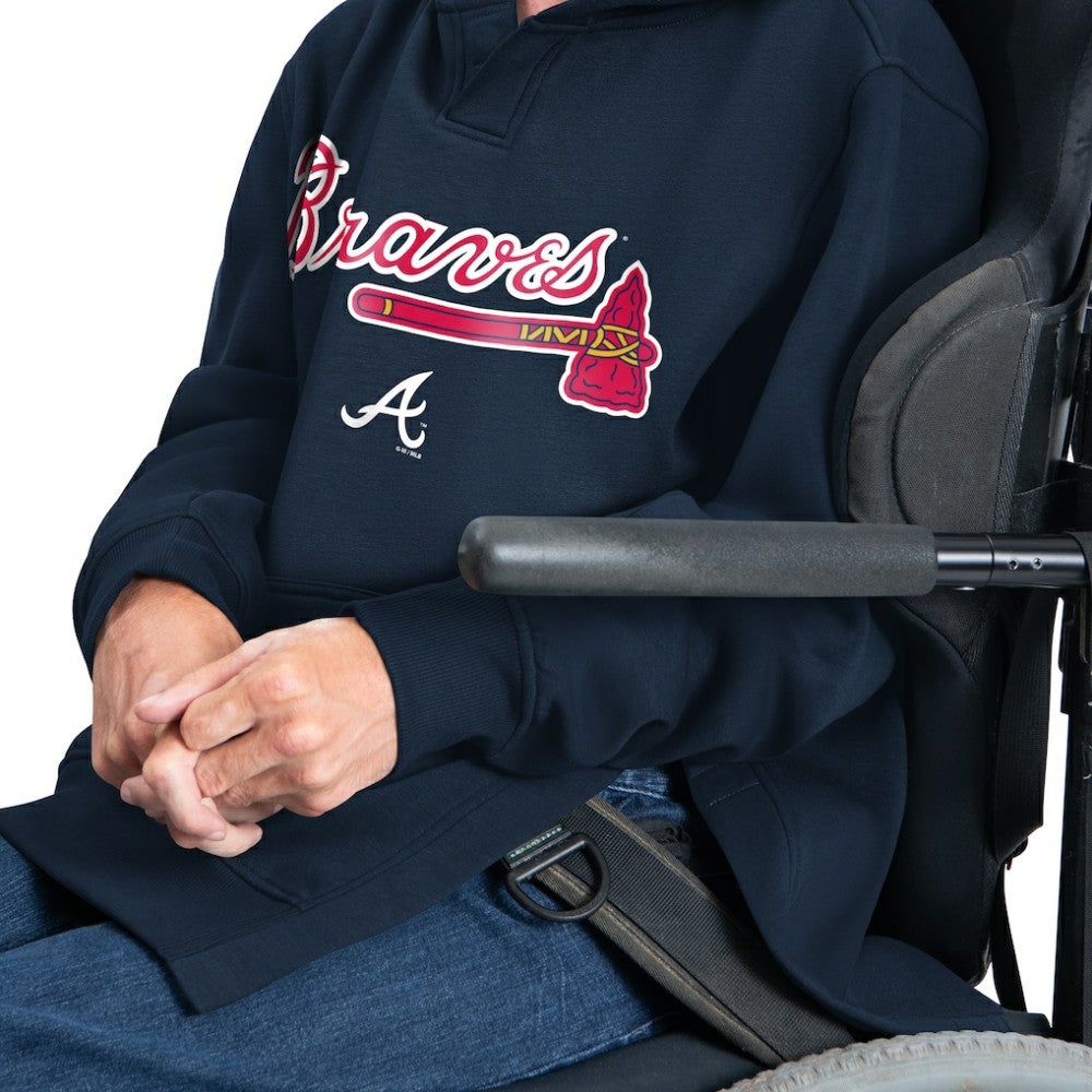 Atlanta Braves G-III Sports by Carl Banks Adaptive Lockup Fleece Hoodie - Navy