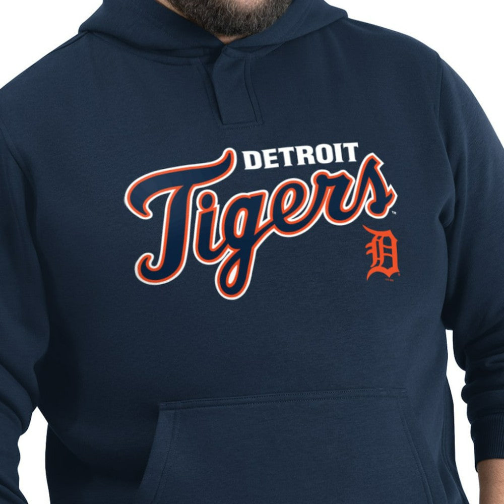 Detroit Tigers G-III Sports by Carl Banks Adaptive Lockup Fleece Hoodie - Navy