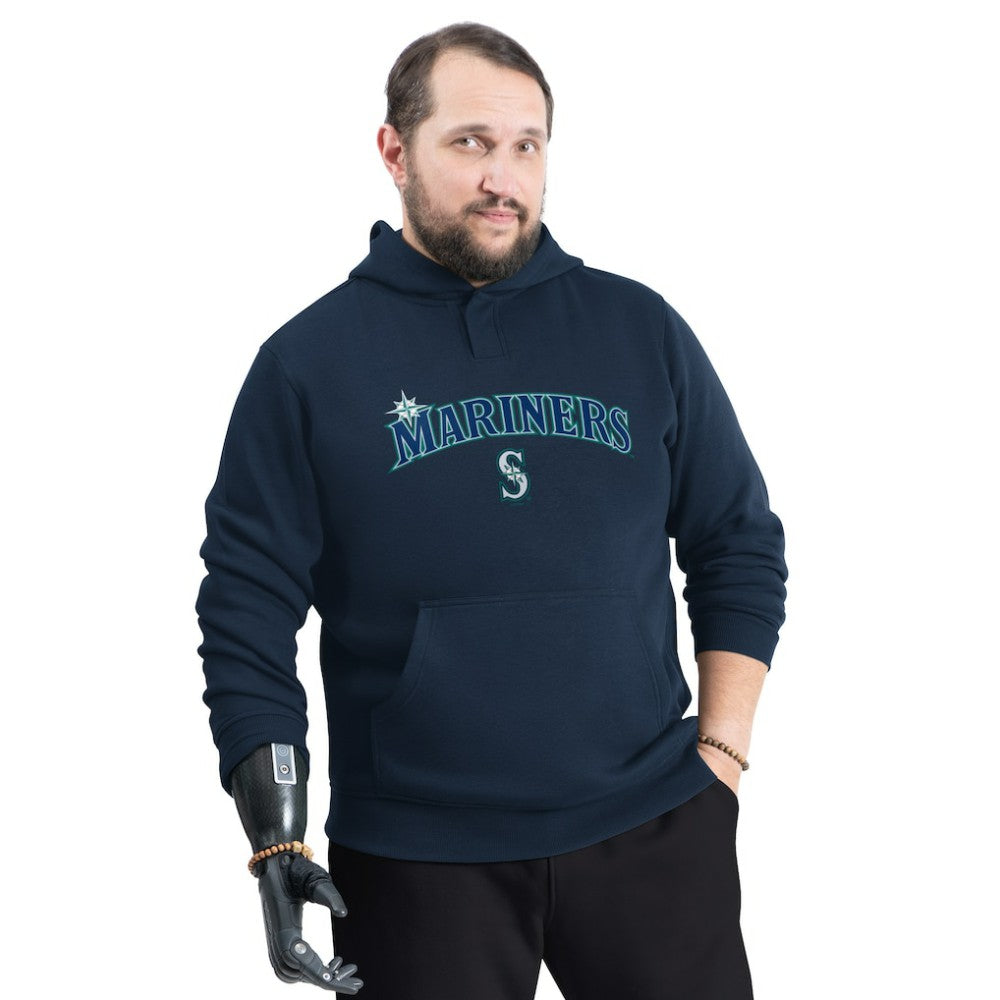 Seattle Mariners G-III Sports by Carl Banks Adaptive Lockup Fleece Hoodie - Navy