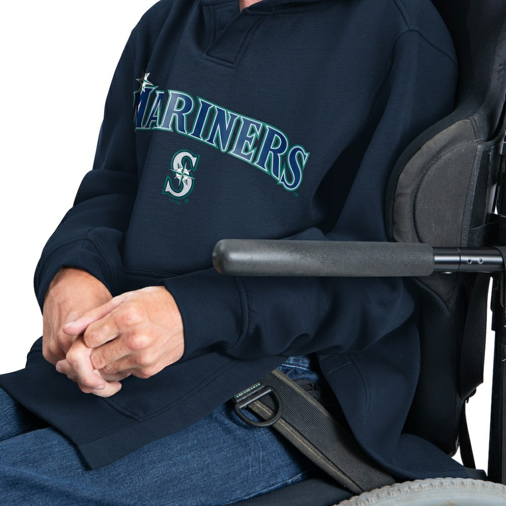 Seattle Mariners G-III Sports by Carl Banks Adaptive Lockup Fleece Hoodie - Navy