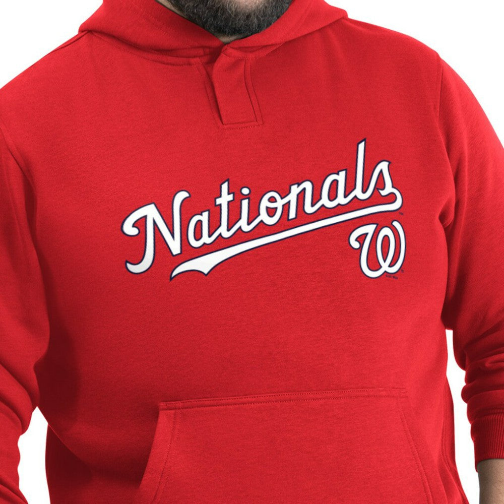Washington Nationals G-III Sports by Carl Banks Adaptive Lockup Fleece Hoodie - Red