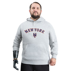 New York Mets G-III Sports by Carl Banks Adaptive Lockup Fleece Hoodie - Gray