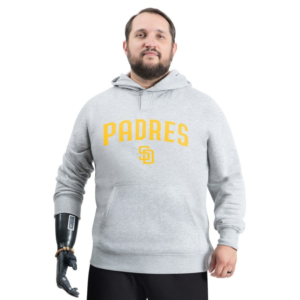 San Diego Padres G-III Sports by Carl Banks Adaptive Lockup Fleece Hoodie - Gray