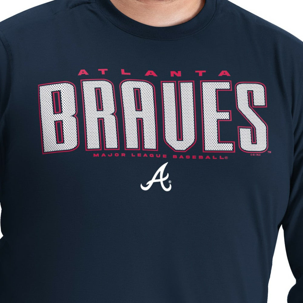 Atlanta Braves G-III Sports by Carl Banks Adaptive Long Sleeve T-Shirt - Navy