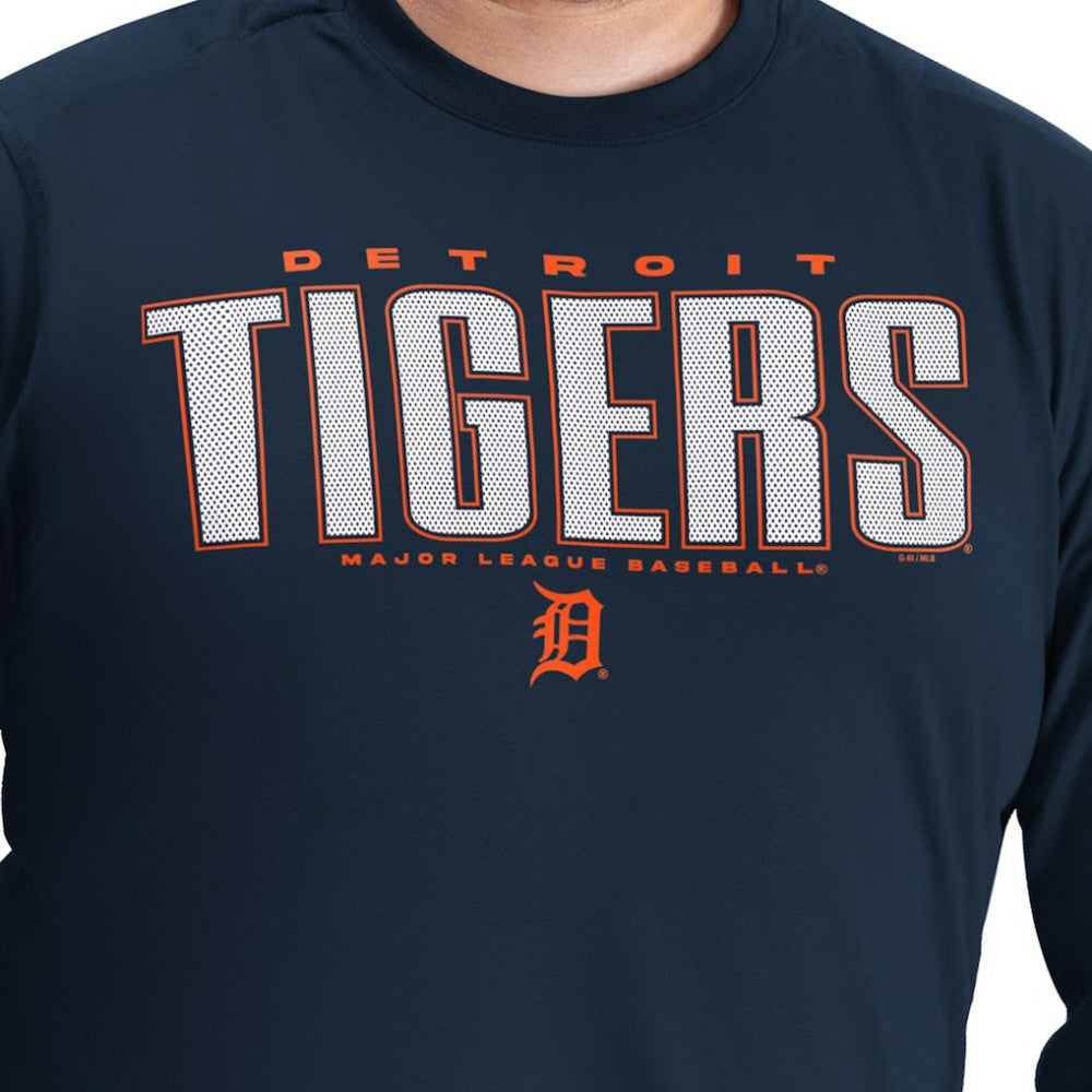 Detroit Tigers G-III Sports by Carl Banks Adaptive Long Sleeve T-Shirt - Navy