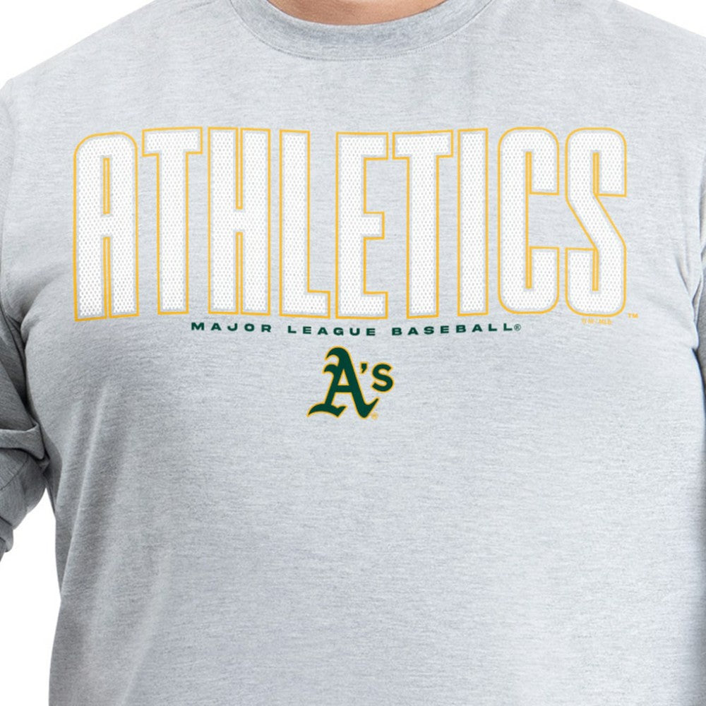 Athletics G-III Sports by Carl Banks Adaptive Long Sleeve T-Shirt - Gray