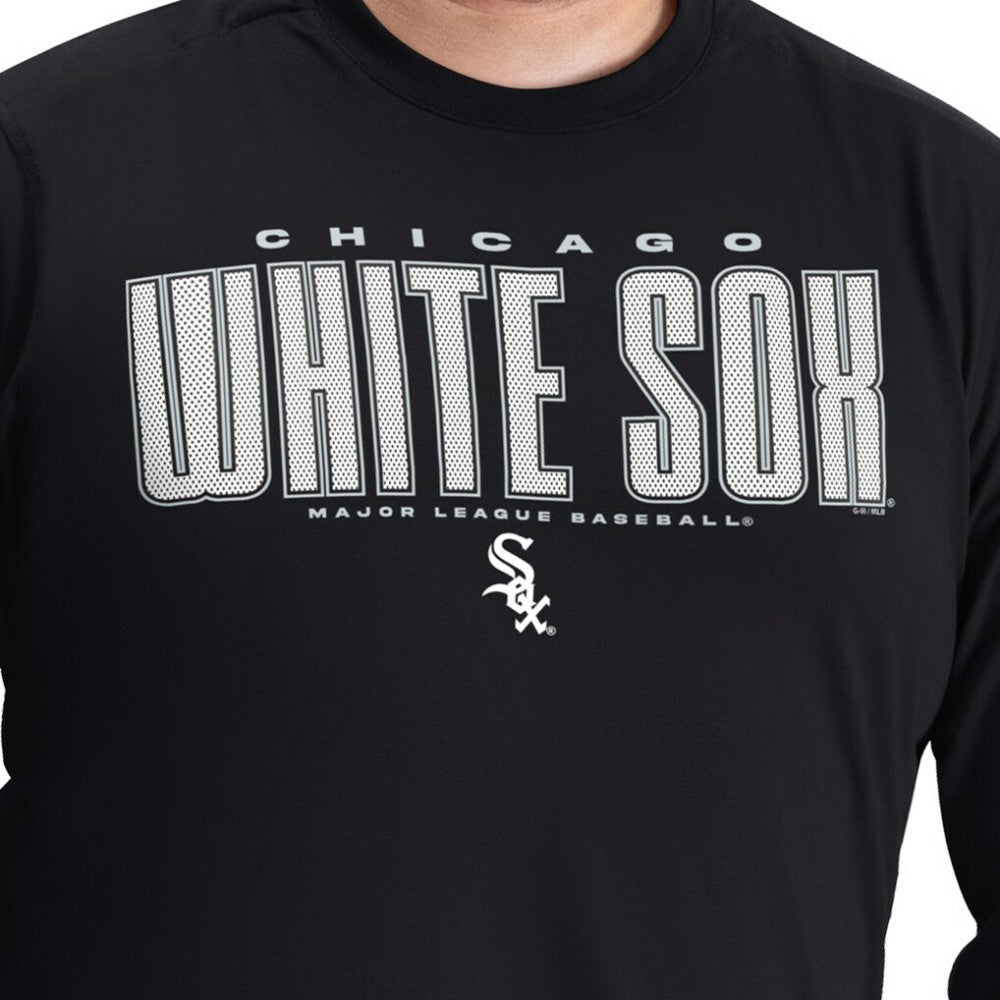 Chicago White Sox G-III Sports by Carl Banks Adaptive Long Sleeve T-Shirt - Black