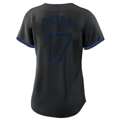 Shohei Ohtani Los Angeles Dodgers Profile Women's Plus Size Player Name & Number Fashion Jersey - Black