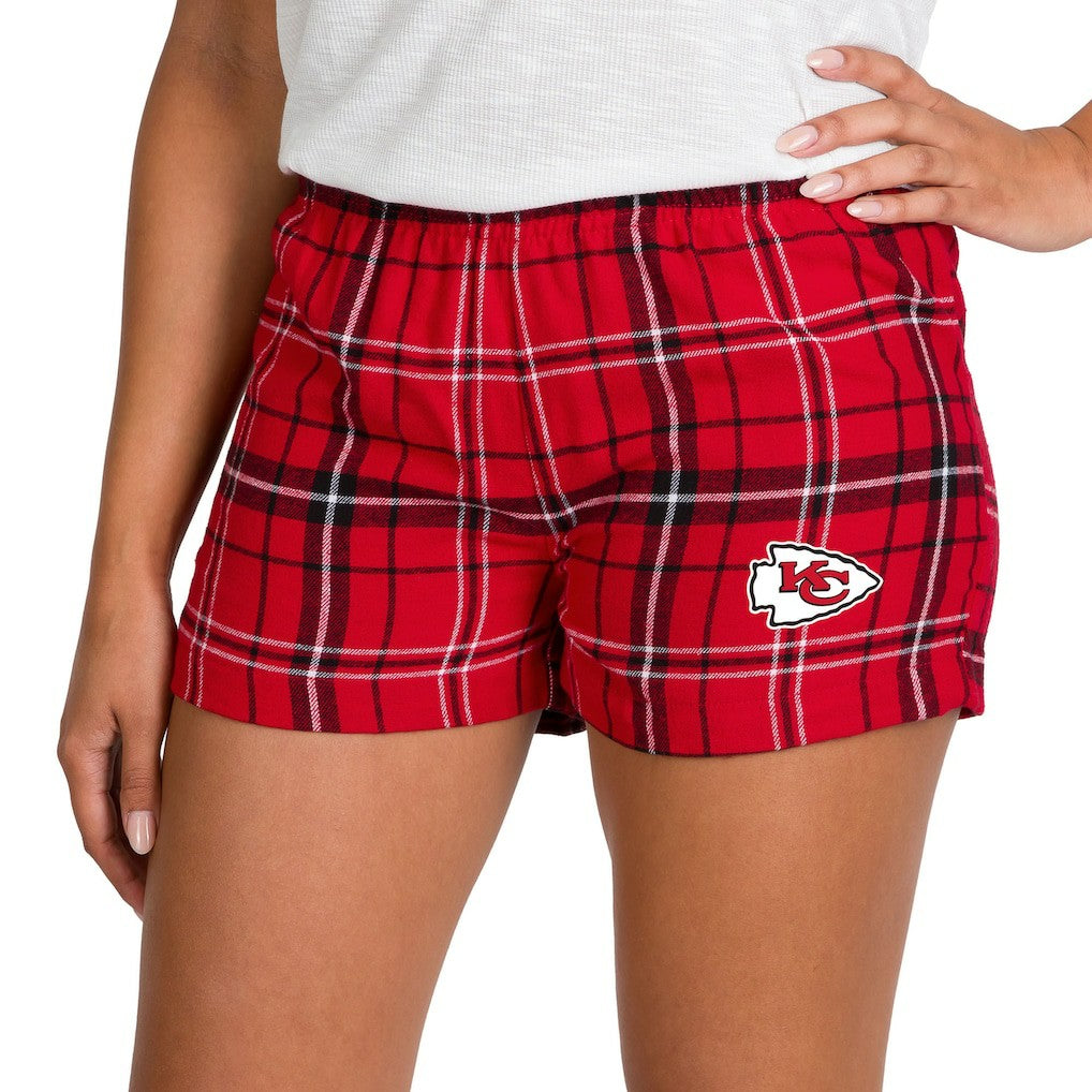 Kansas City Chiefs Concepts Sport Women's Ultimate Flannel Shorts - Red/Black discount