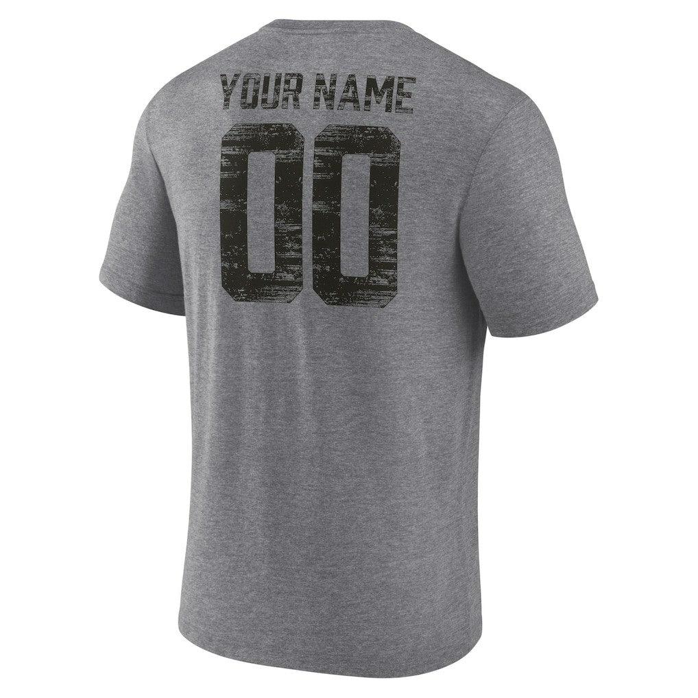 Cincinnati Bengals Heritage Custom Name & Number Tri-Blend T-Shirt - Gray online