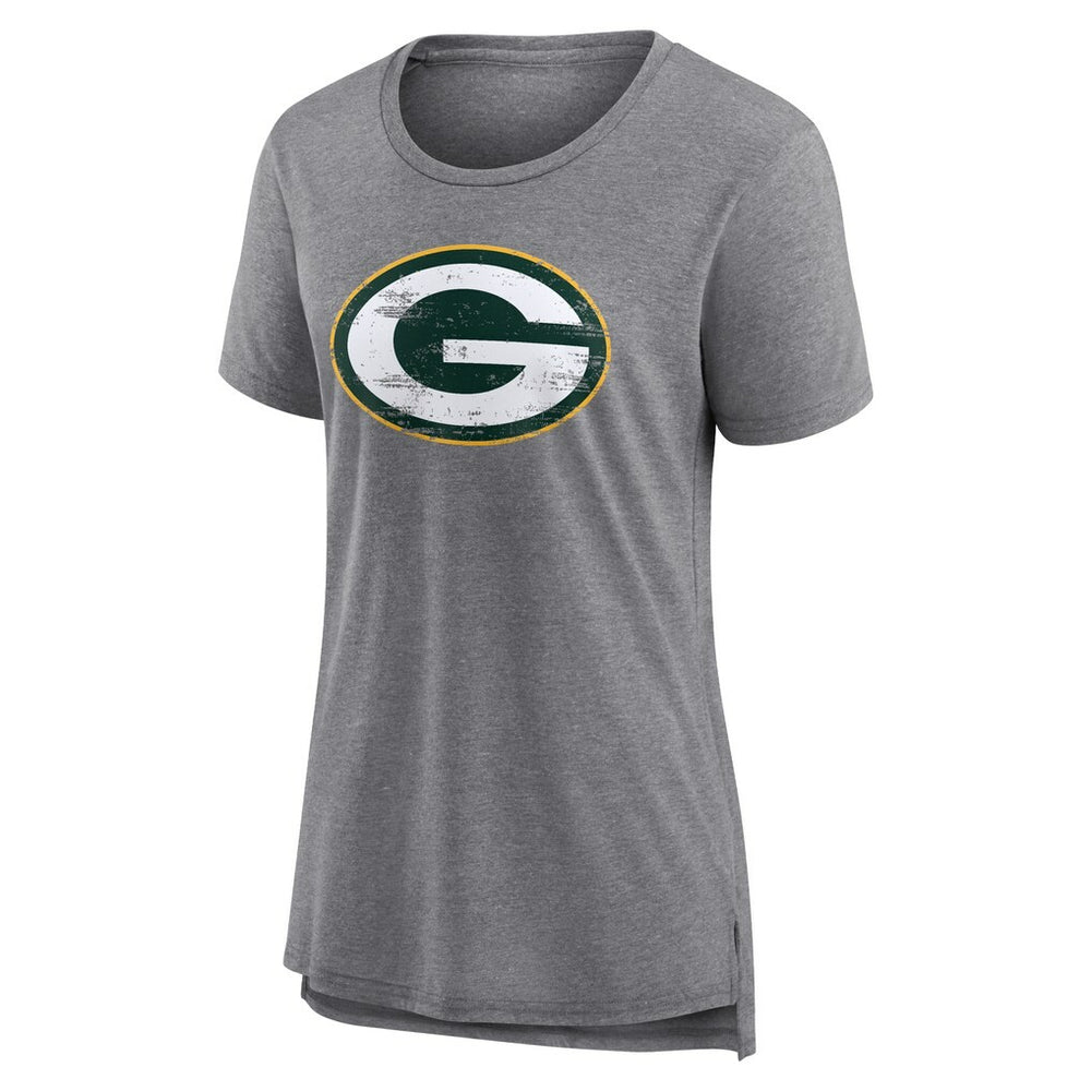 Green Bay Packers Women's Heritage Custom Name & Number Tri-Blend T-Shirt - Gray discount