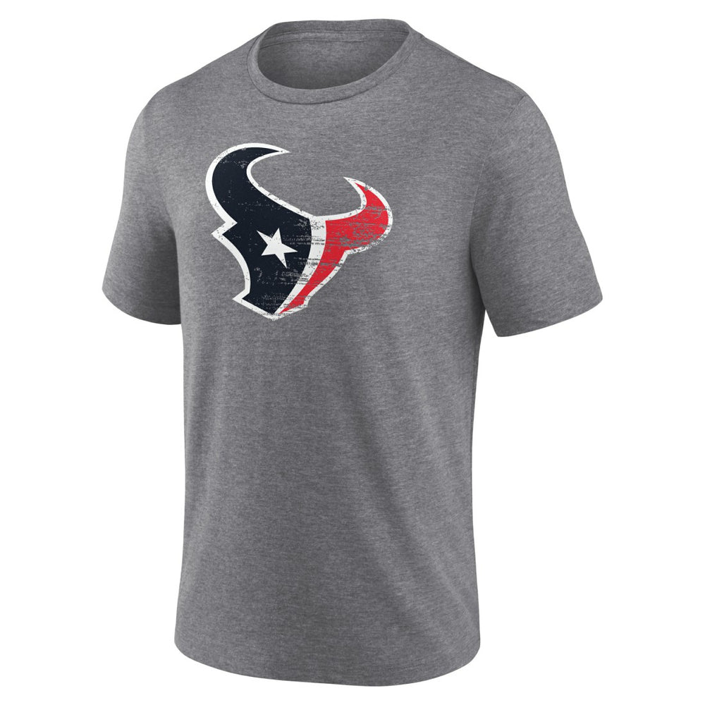 Houston Texans Heritage Custom Name & Number Tri-Blend T-Shirt - Gray sale