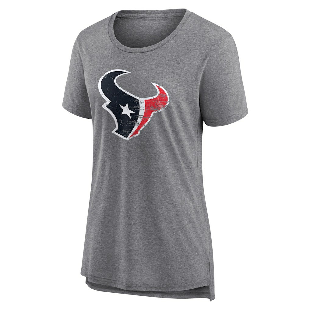 Houston Texans Women's Heritage Custom Name & Number Tri-Blend T-Shirt - Gray on sale