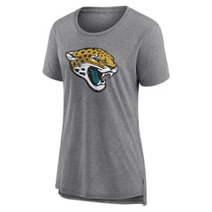 Jacksonville Jaguars Women's Heritage Custom Name & Number Tri-Blend T-Shirt - Gray outlet