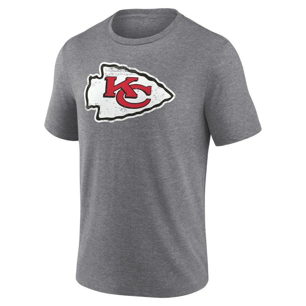 Kansas City Chiefs Heritage Custom Name & Number Tri-Blend T-Shirt - Gray on sale