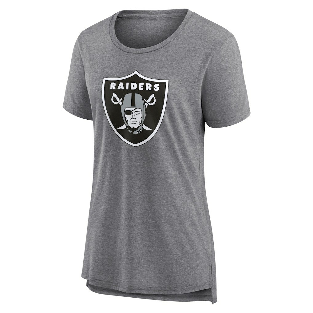 Las Vegas Raiders Women's Heritage Custom Name & Number Tri-Blend T-Shirt - Gray sale