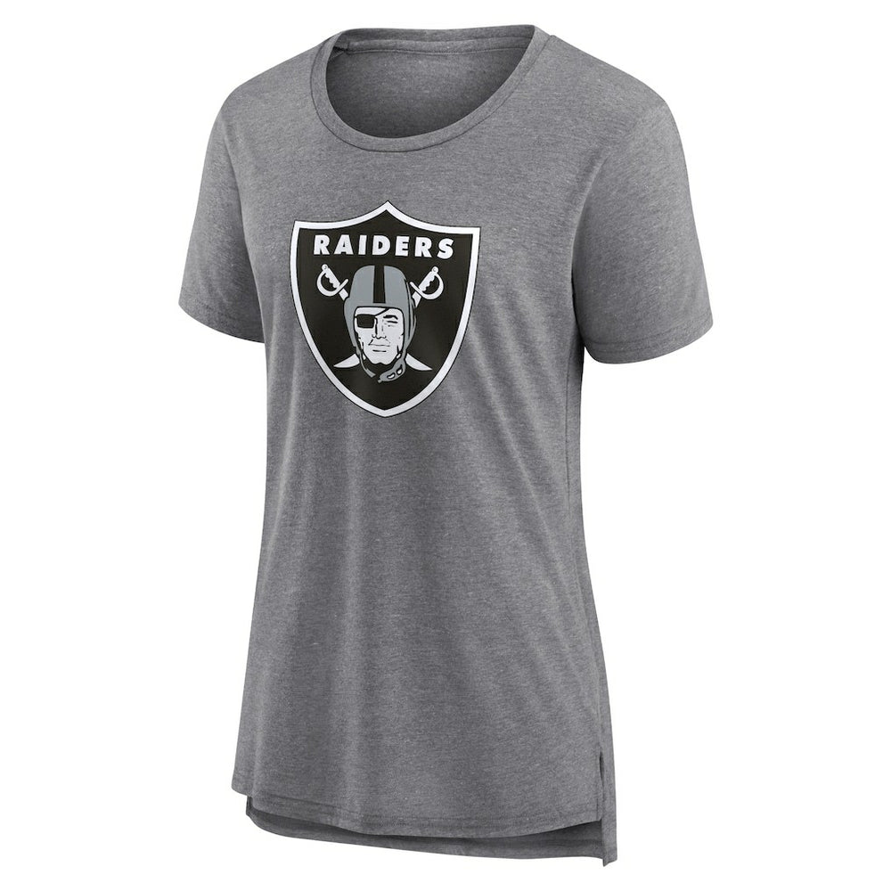 Las Vegas Raiders Women's Heritage Custom Name & Number Tri-Blend T-Shirt - Gray sale