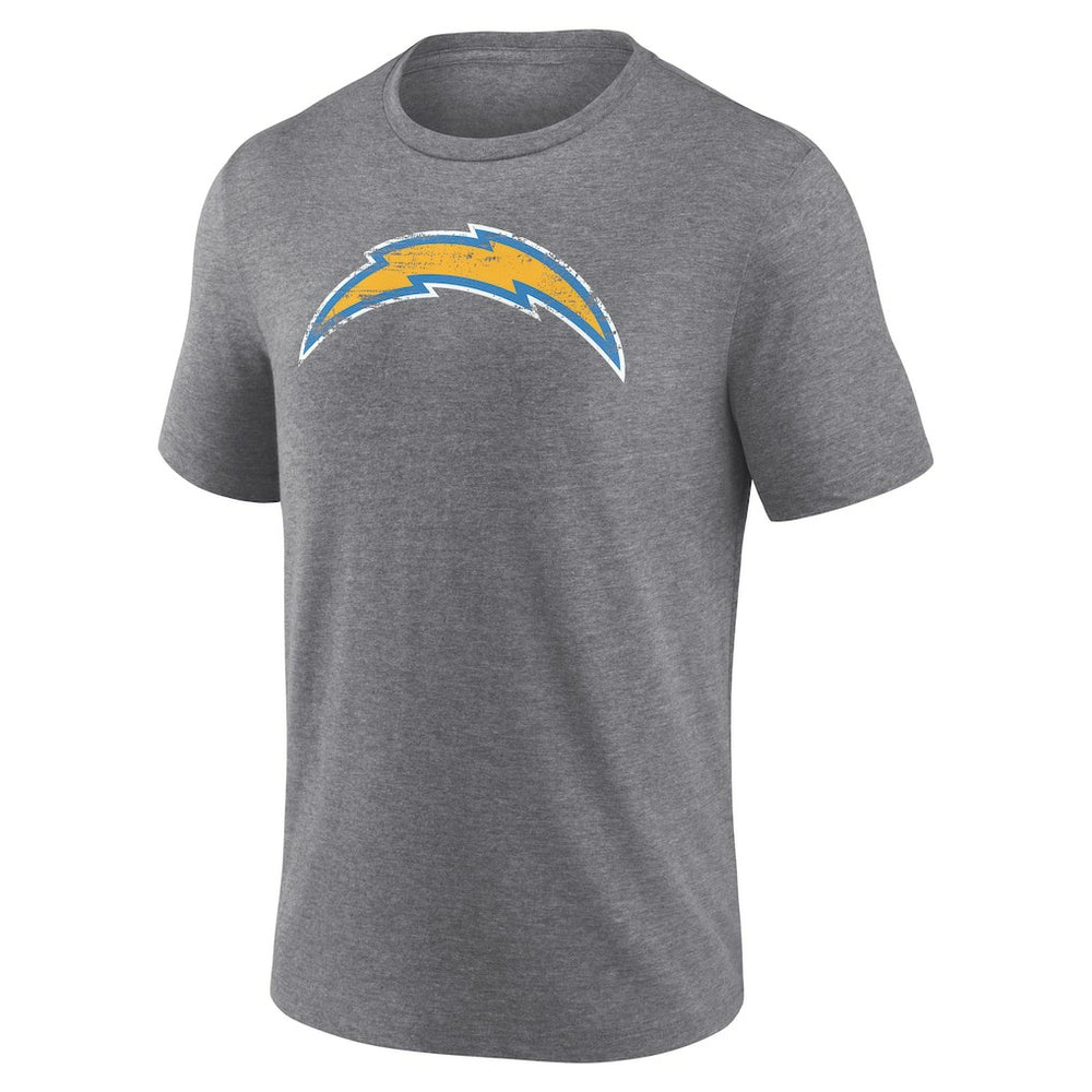 Los Angeles Chargers Heritage Custom Name & Number Tri-Blend T-Shirt - Gray online