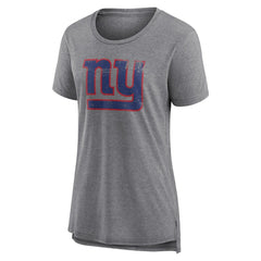 New York Giants Women's Heritage Custom Name & Number Tri-Blend T-Shirt - Gray for sale
