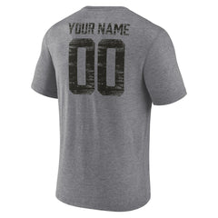 Tampa Bay Buccaneers Heritage Custom Name & Number Tri-Blend T-Shirt - Gray sale