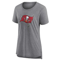 Tampa Bay Buccaneers Women's Heritage Custom Name & Number Tri-Blend T-Shirt - Gray outlet