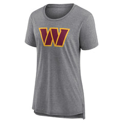 Washington Commanders Women's Heritage Custom Name & Number Tri-Blend T-Shirt - Gray on sale