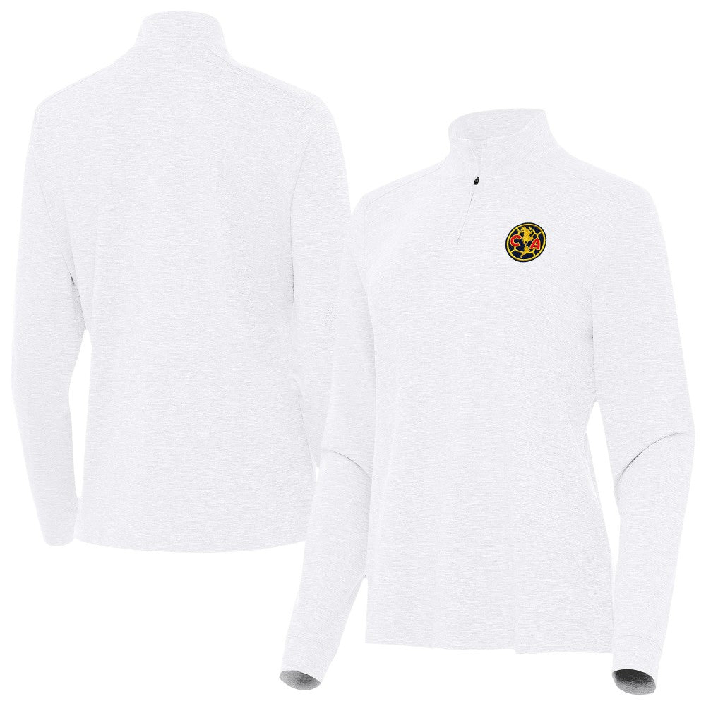 Club America Antigua Women's Master Quarter-Zip Pullover - White sale
