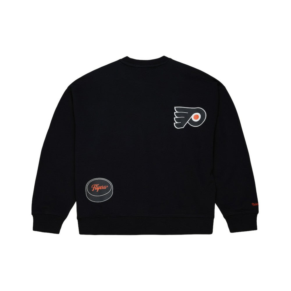 Philadelphia Flyers Mitchell & Ness Women's Vintage Crewneck Sweatshirt Black