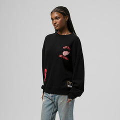Detroit Red Wings Mitchell & Ness Women's Vintage Crewneck Sweatshirt Black