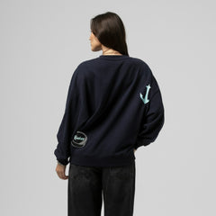 Seattle Kraken Mitchell & Ness Women's Vintage Crewneck Sweatshirt Deep Sea Blue