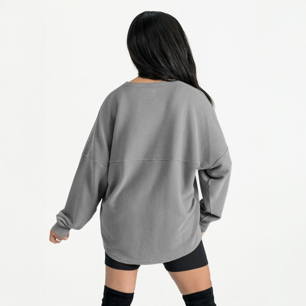 Green Bay Packers Gameday Couture Women's Oversized Sweet Victory Corded Sweatshirt - Gray for sale