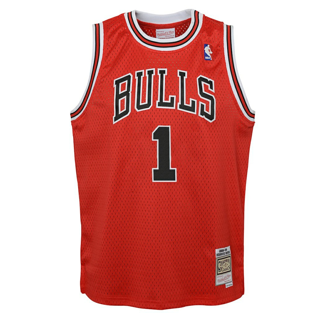 Derrick Rose Chicago Bulls Youth 2008/09 Hardwood Classics Swingman Jersey sale - Red | Mitchell & Ness discount