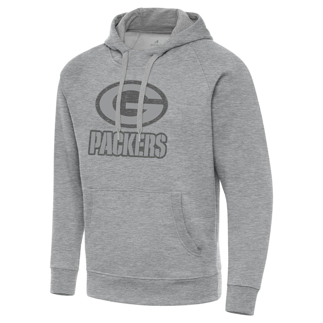 Green Bay Packers Antigua Victory Hoodie - Heather Gray for sale