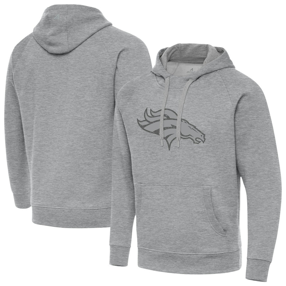 Denver Broncos Antigua Victory Hoodie - Heather Gray on sale