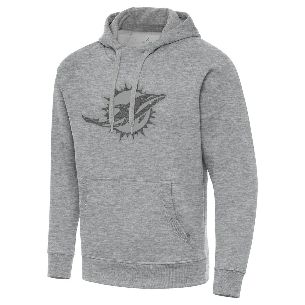 Miami Dolphins Antigua Victory Hoodie - Heather Gray for sale