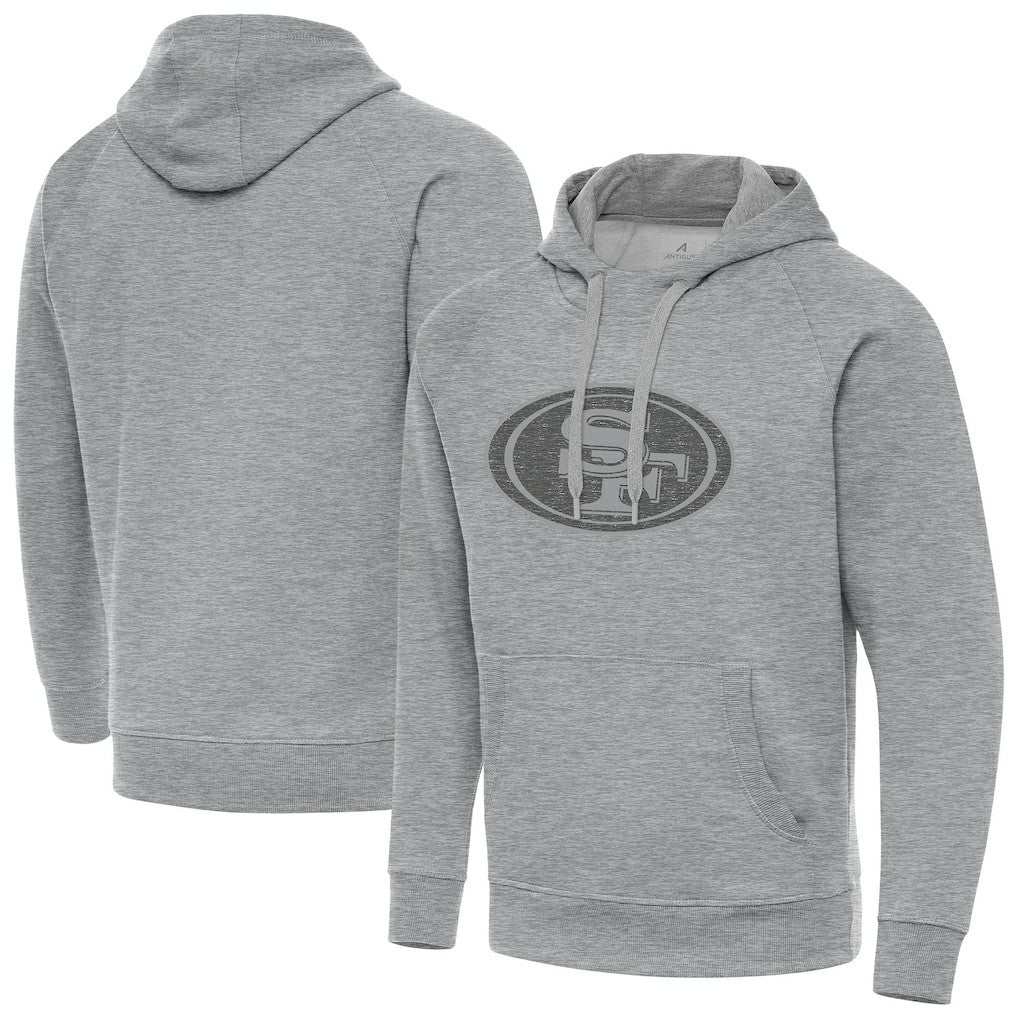 San Francisco 49ers Antigua Victory Hoodie - Heather Gray cheap