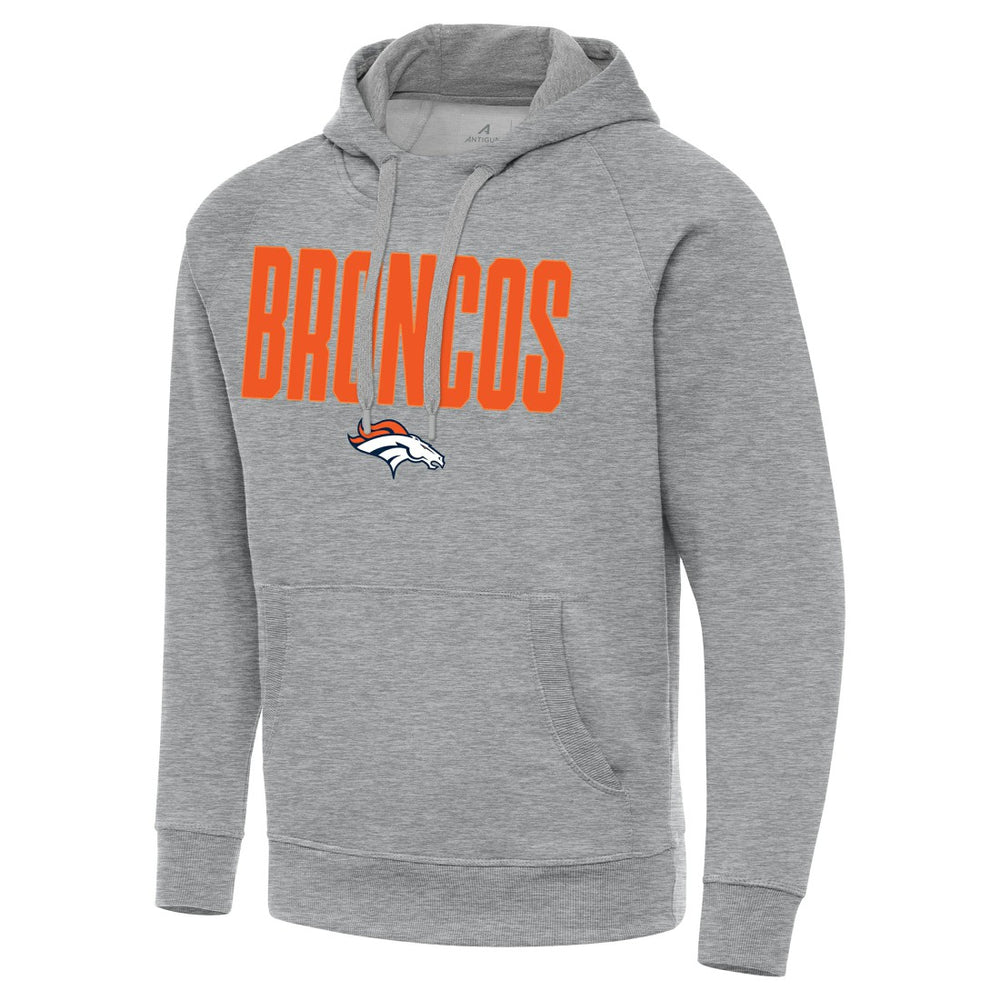 Denver Broncos Antigua Victory Hoodie - Heather Gray cheap
