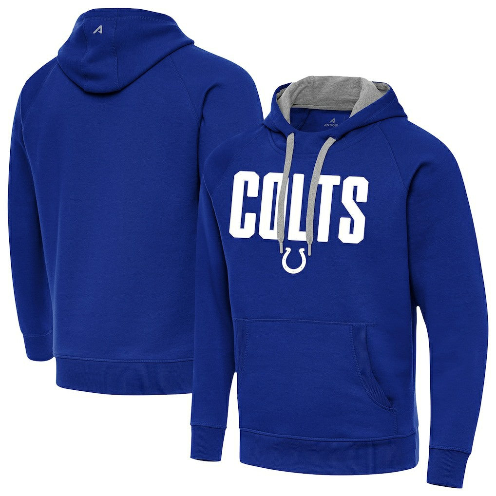 Indianapolis Colts Antigua Victory Hoodie - Royal on sale