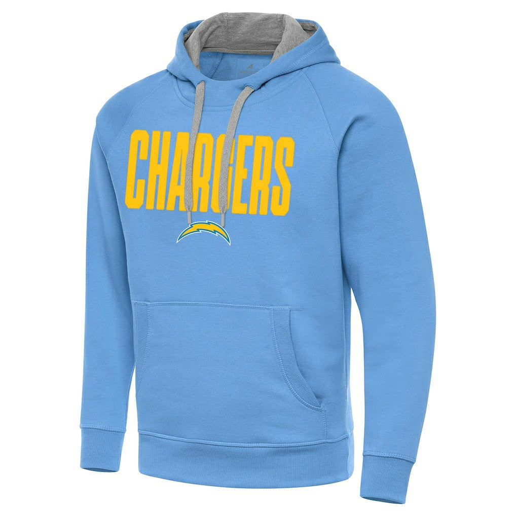 Los Angeles Chargers Antigua Victory Hoodie - Powder Blue discount